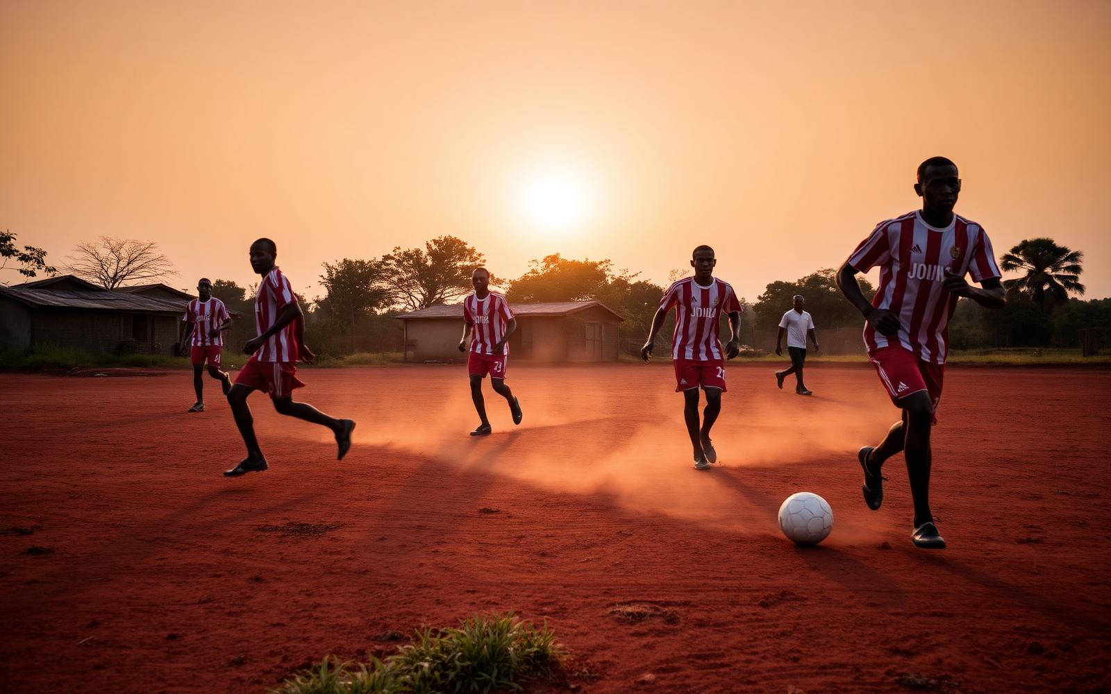 Joueurs en entraînement à Bodokro